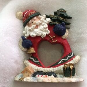 Festive Santa Photo Frame with Christmas Tree